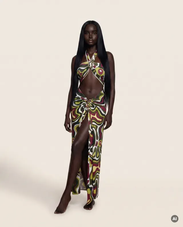 Paréo long en lycra — Resortwear