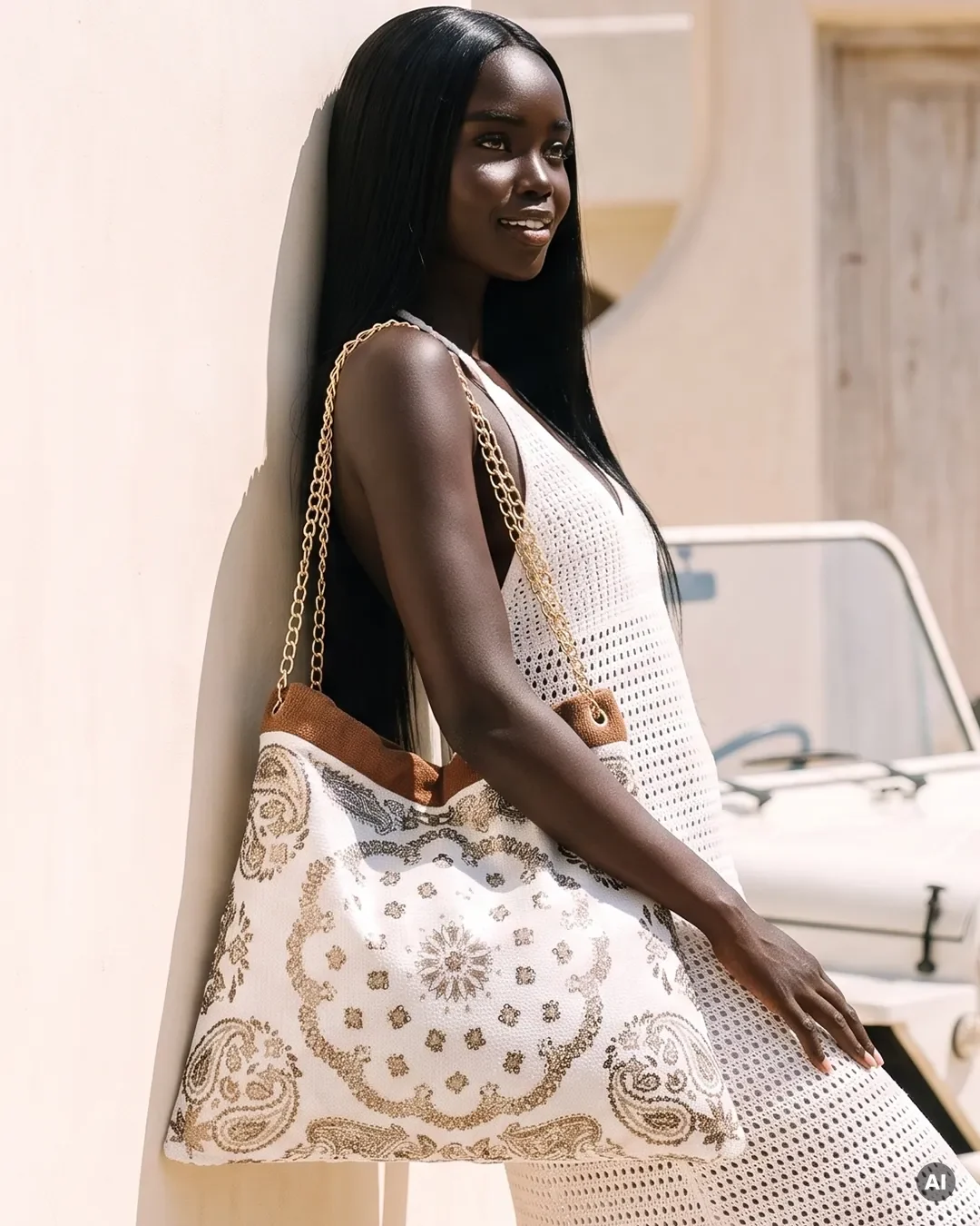 Balagan II bandana blanc sequin gold — lookbook