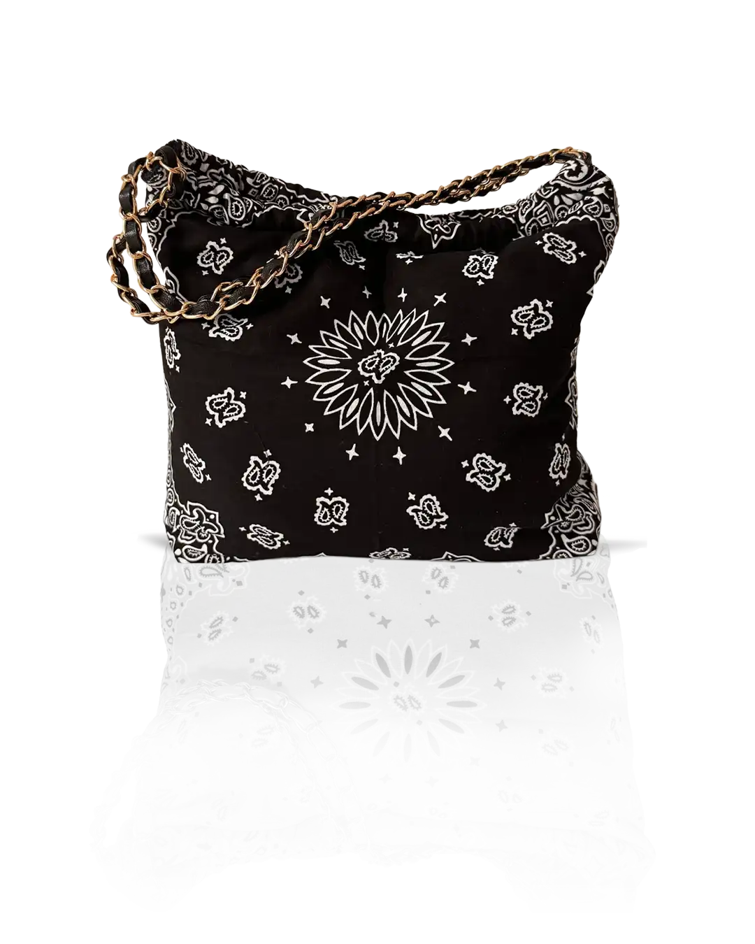Sac Bandana Noir — détail de la broderie personnalisée