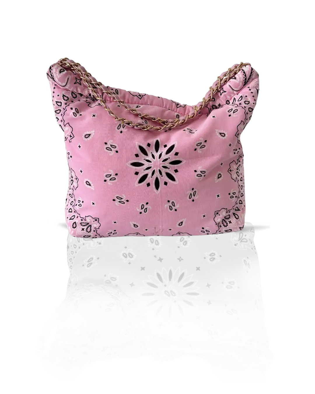 Sac Bandana Rose — détail de la broderie personnalisée