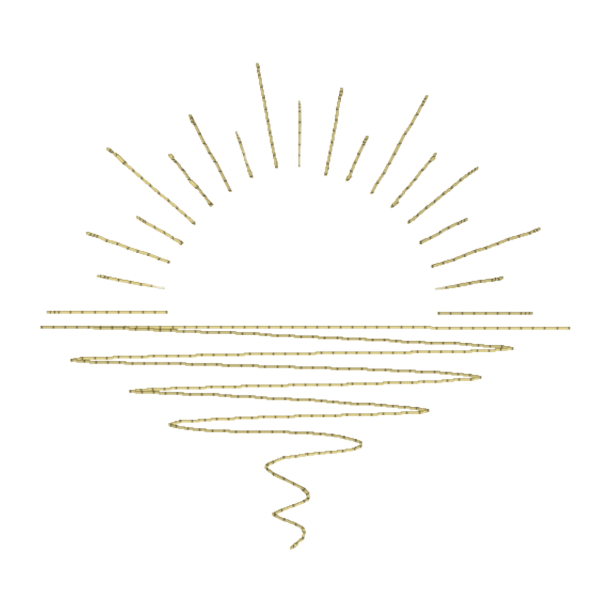 Motif de broderie au fil doré