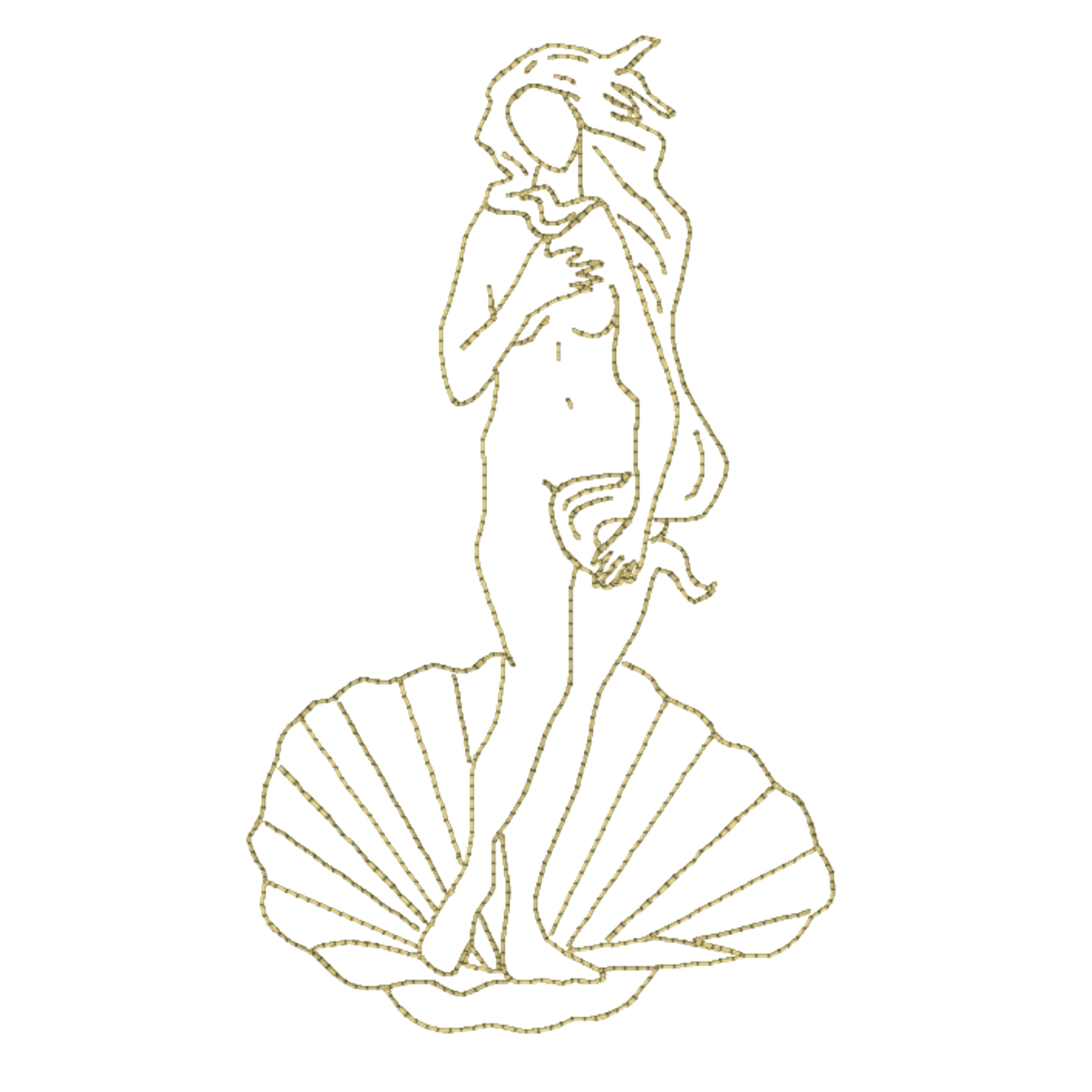 Motif de broderie au fil doré