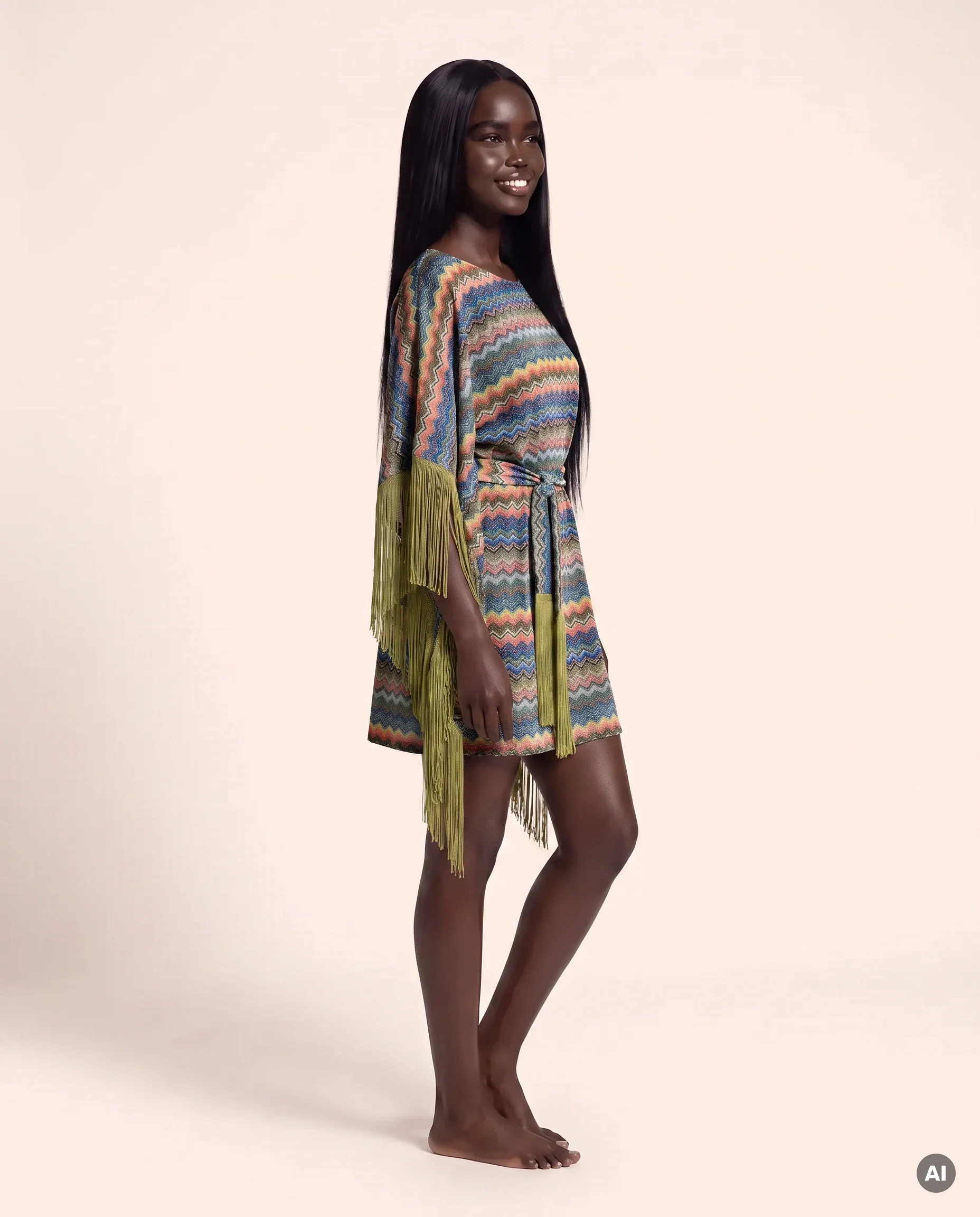 Kaftan en lurex Palma — profil
