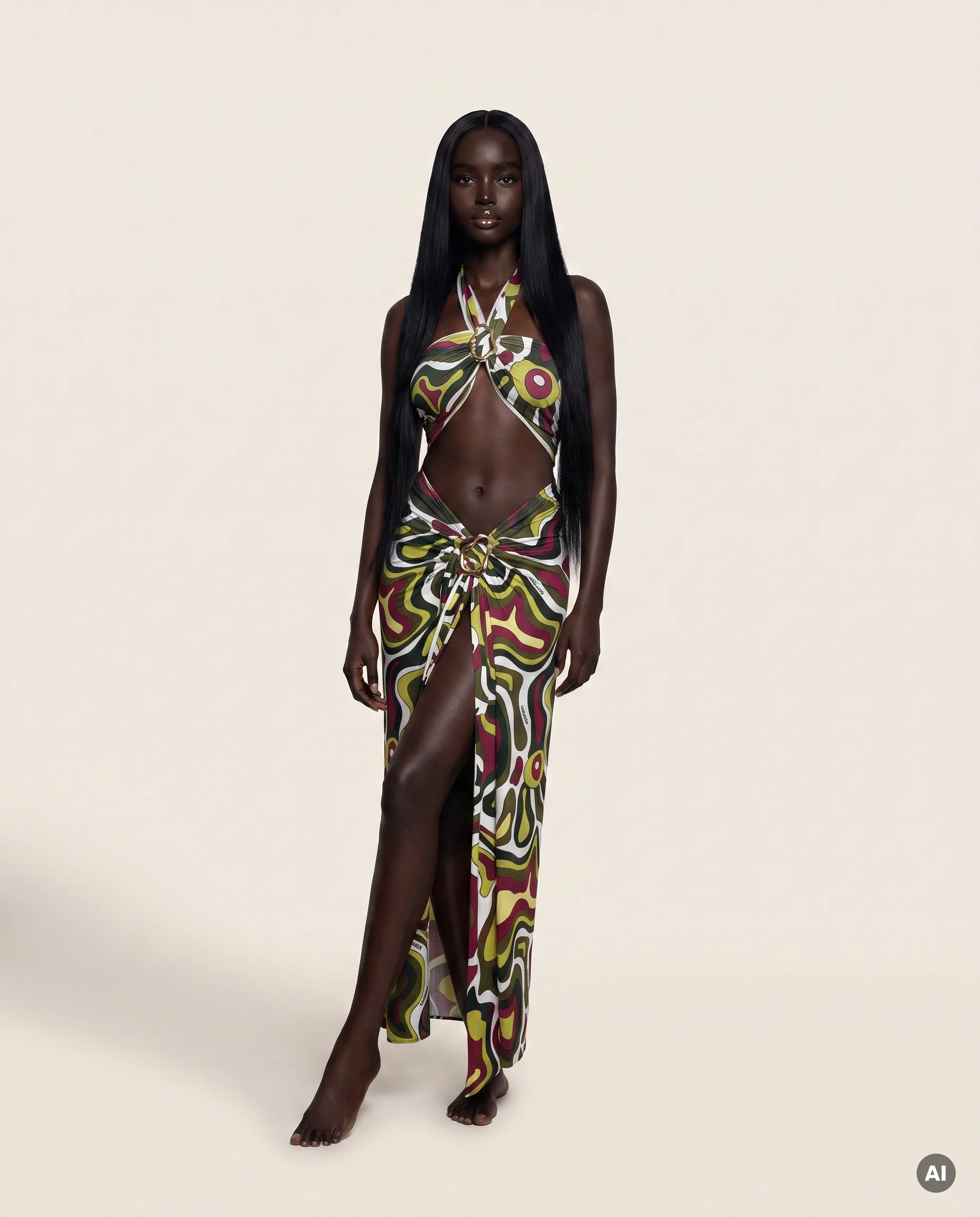 Paréo long en lycra Jungle Psea-K