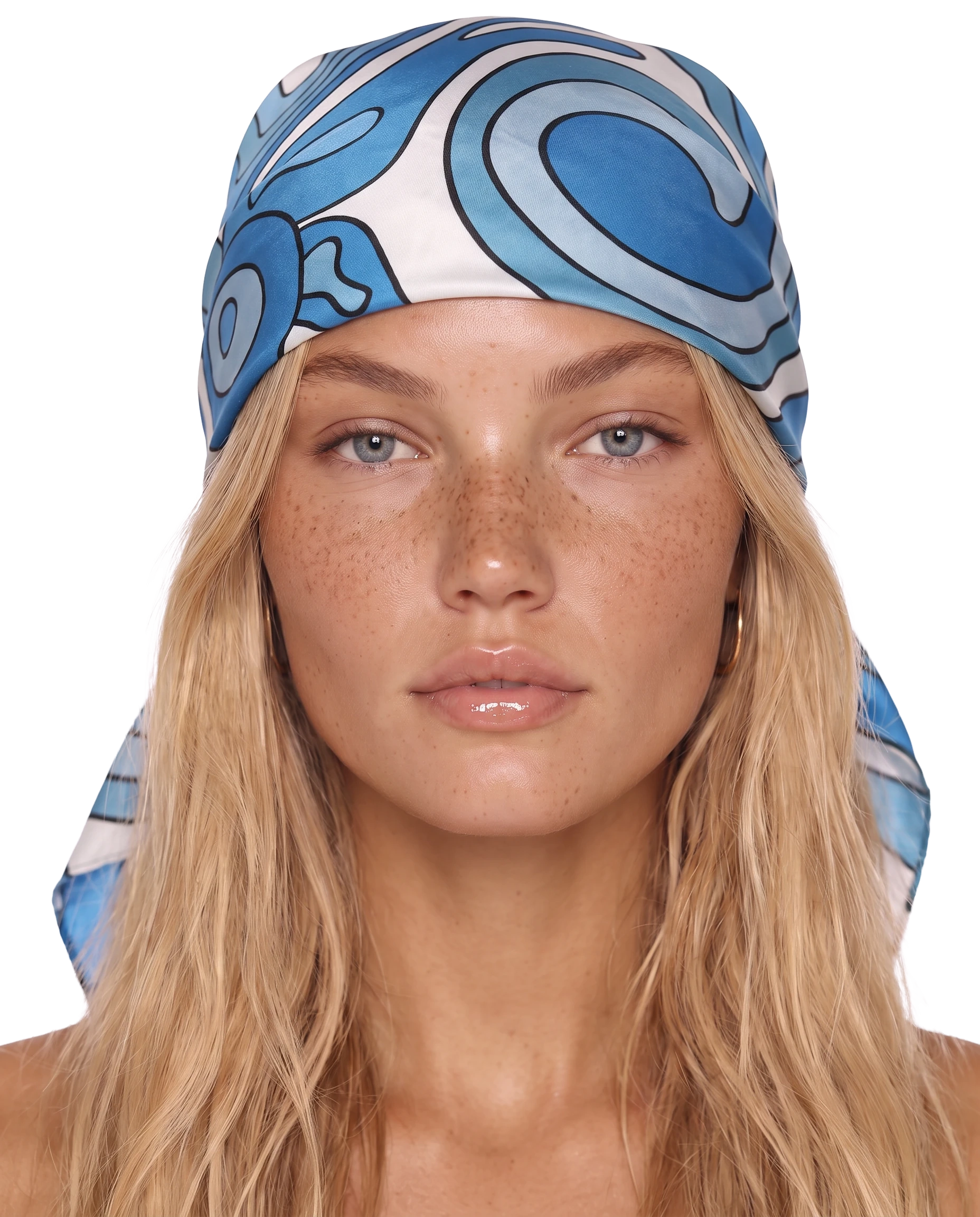Top-foulard Psea-K Atoll porté en foulard de tête